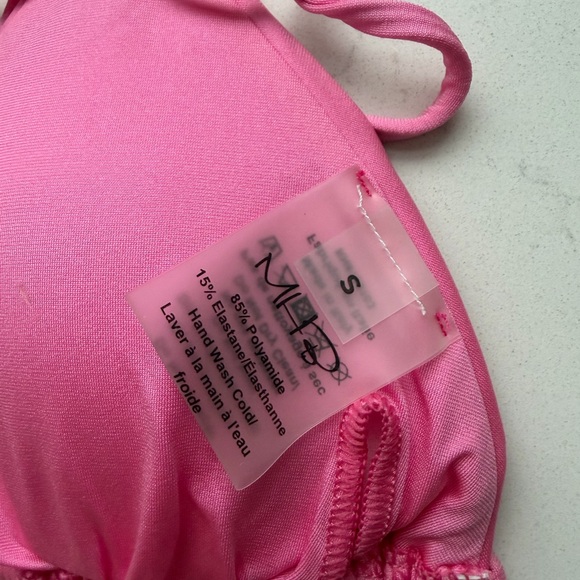 Monica Hansen Girl on Fire Pink Bikini with Gold Hoops Size Small - Picture 10 of 10